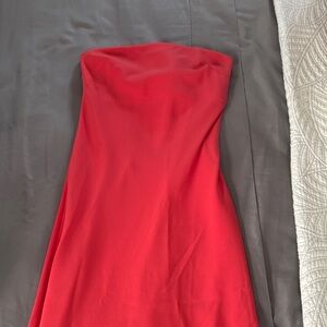 Aritzia Strapless Scarlet Dress
